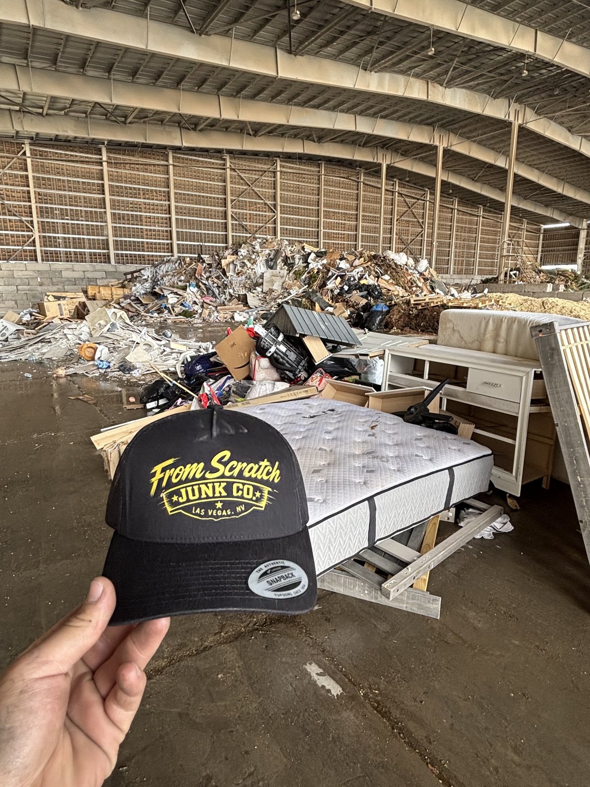 From Scratch Junk Co. cap on the job