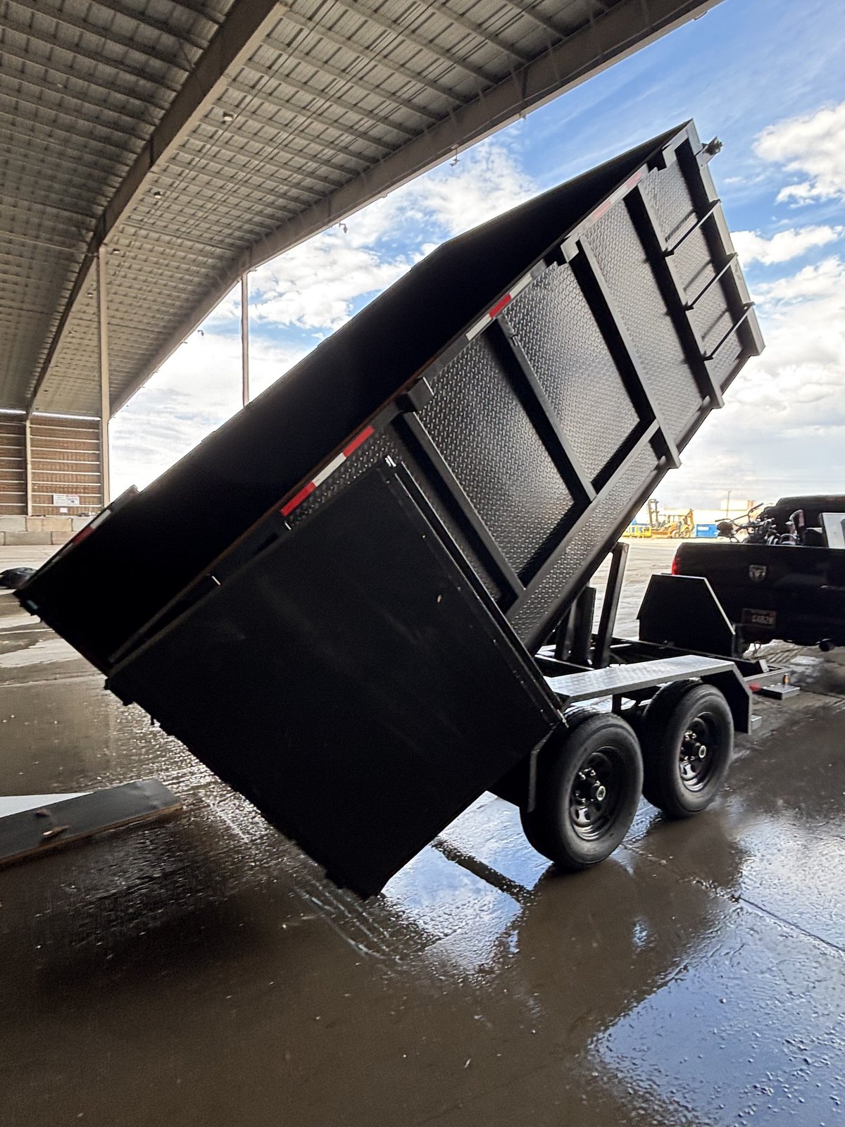 From Scratch Junk Co. dump trailer on a junk removal job in Las Vegas
